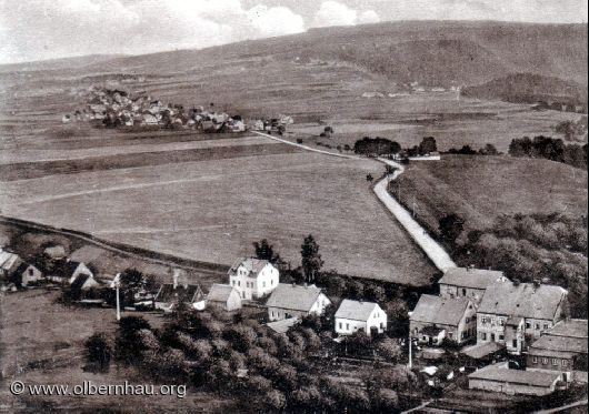 Blick von Böhmisch-Grünthal nach Brandau