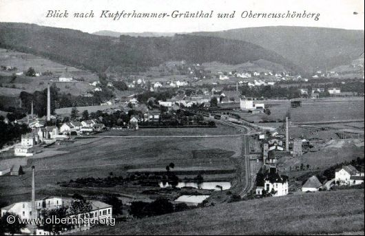 Blick auf Kupferhammer-Grünthal um 1930