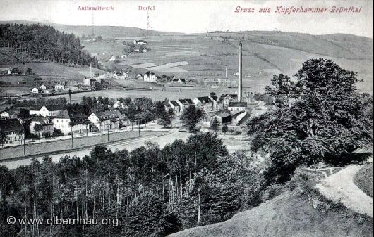 Grünthal in Richtung Dörfel um 1920