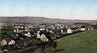 Blick Stadtzentrum Olbernhau