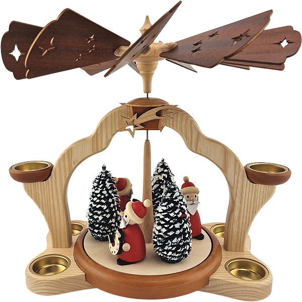 Legler Teelichtpyramide Weihnachtsmänner