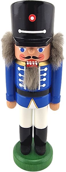 HoDreWa Legler Miniatur-Nussknacker Husar blau