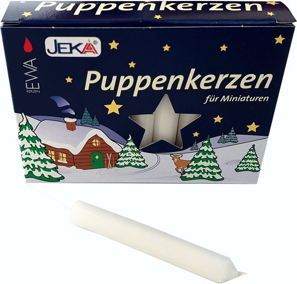 Puppenkerzen weiß