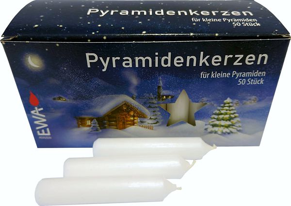 Pyramidenkerzen 14mm weiß