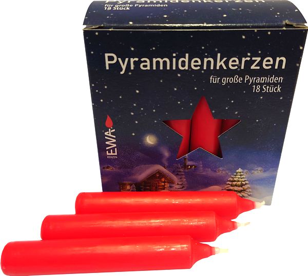 Pyramidenkerzen 17 mm rot